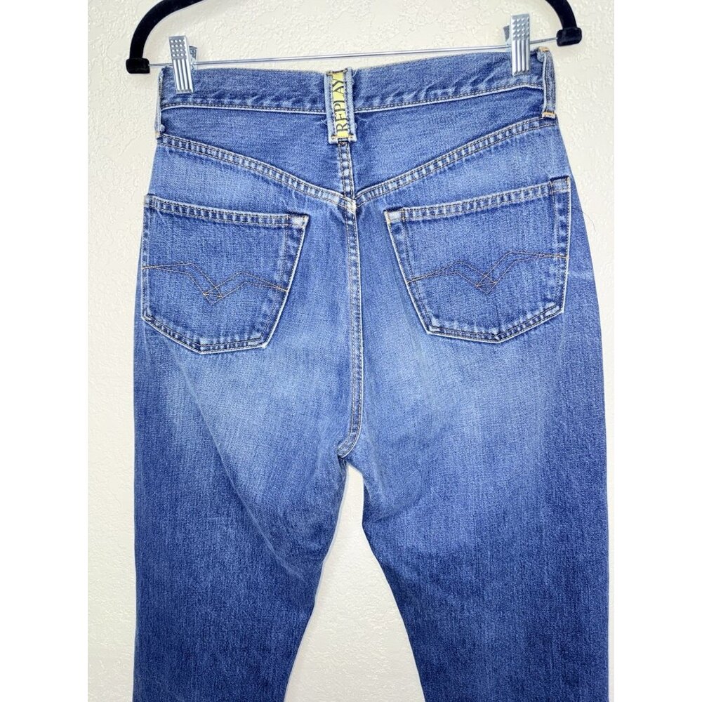 Vintage Replay Jeans ItalianRegular 30x31 Straight Fit Button Fly Mens Denim 1C - Picture 2 of 9